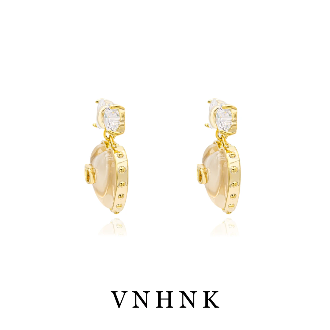 铜合金合成锆石耳饰 美可儿   G376   金色时尚百搭耳环