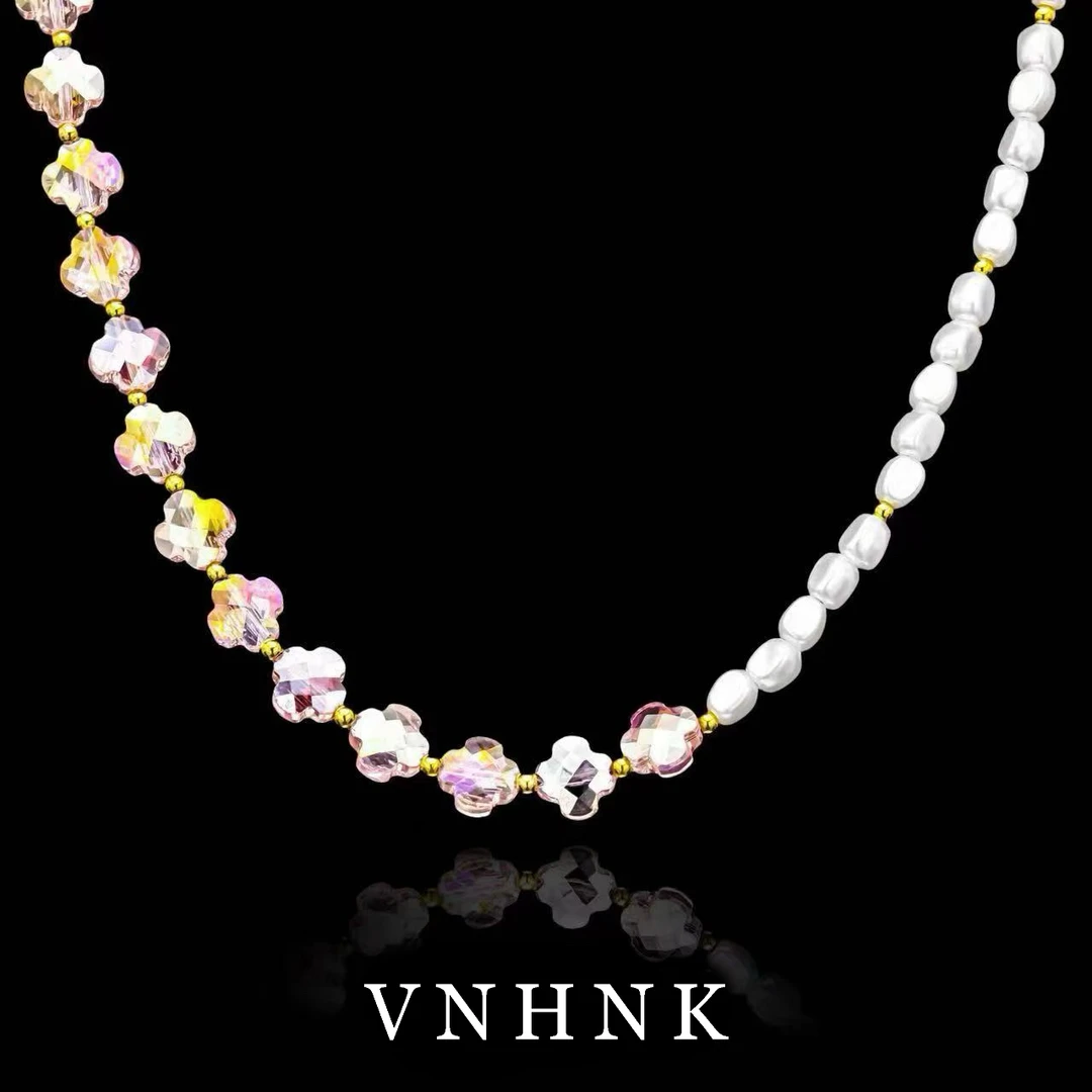 钛钢仿水晶项链 美可儿   M197   彩色气质时尚项链