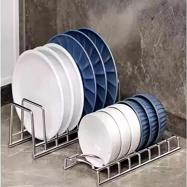 304不锈钢碗碟碗盘收纳架厨房置物架单层沥水架家用多功能放碗架