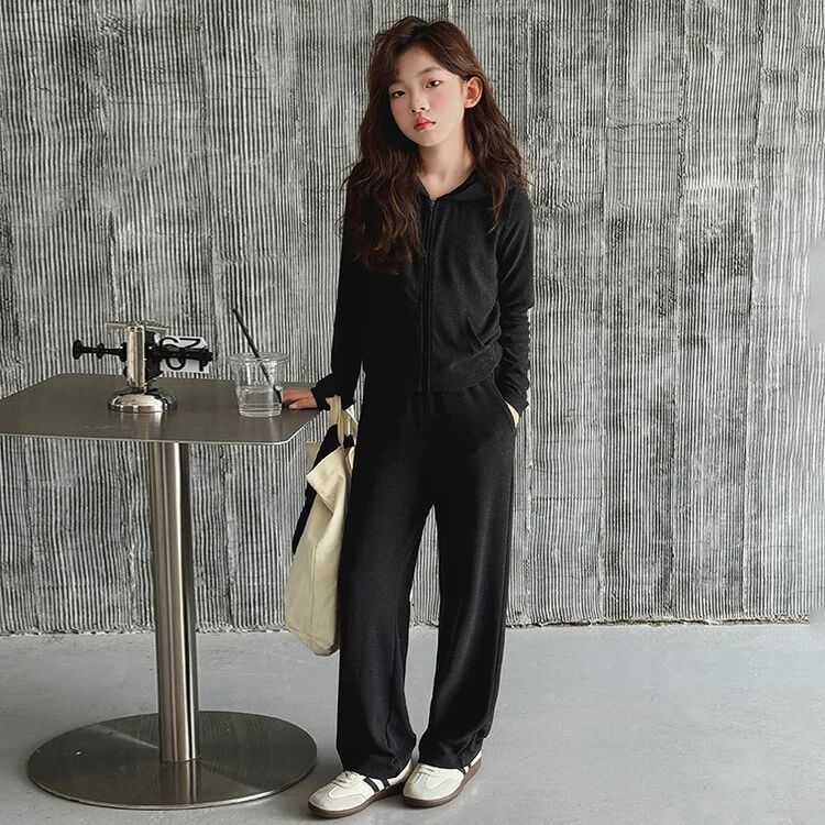 女童秋季套装2024新款儿童休闲运动服春秋女孩大童韩范穿搭两件套