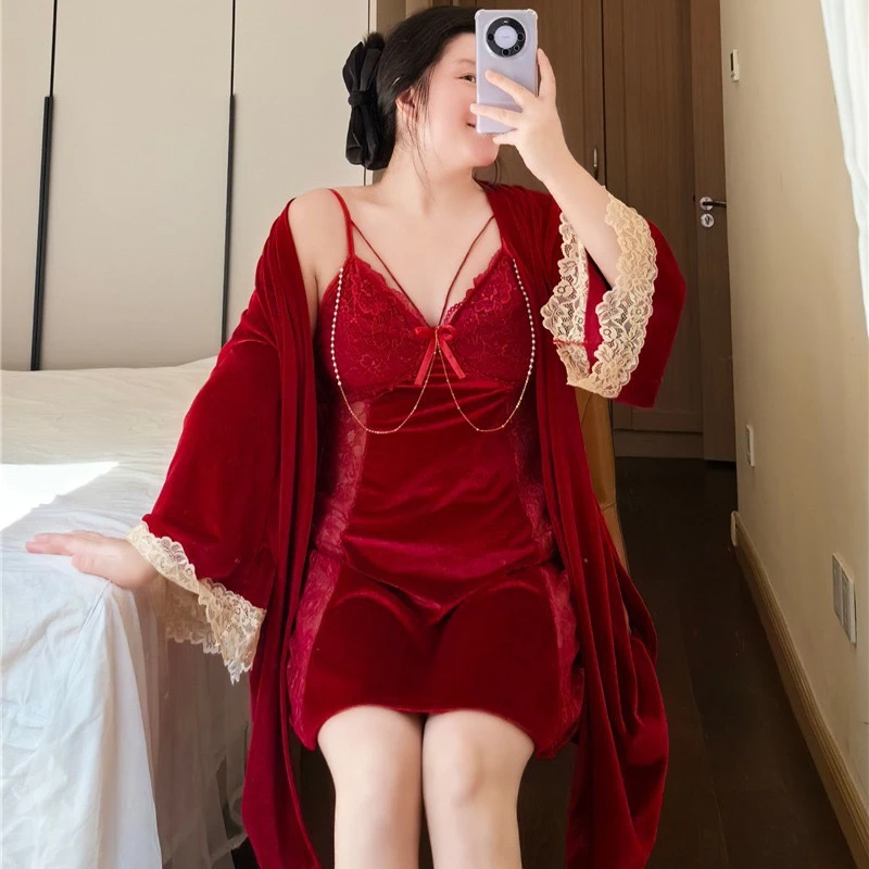 秋冬新款女士大码家居服套装