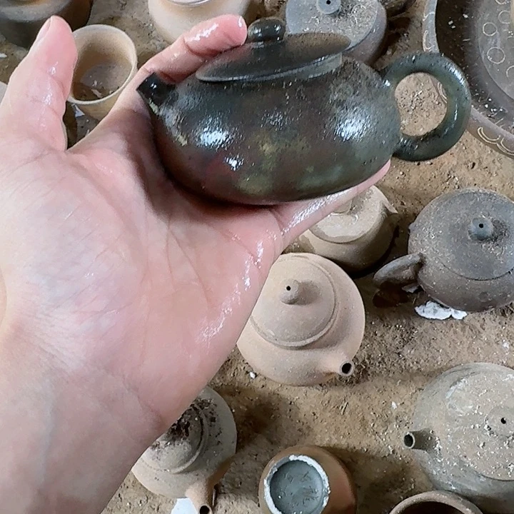 紫砂茶壶坭兴陶柴烧瑕