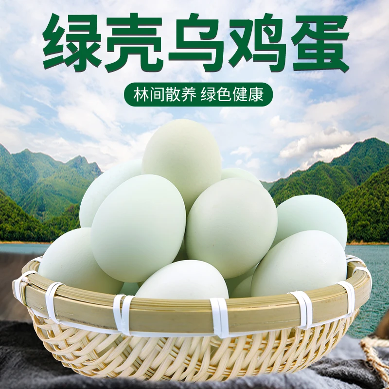 【高蛋白 低胆固醇】 绿壳乌鸡蛋30枚