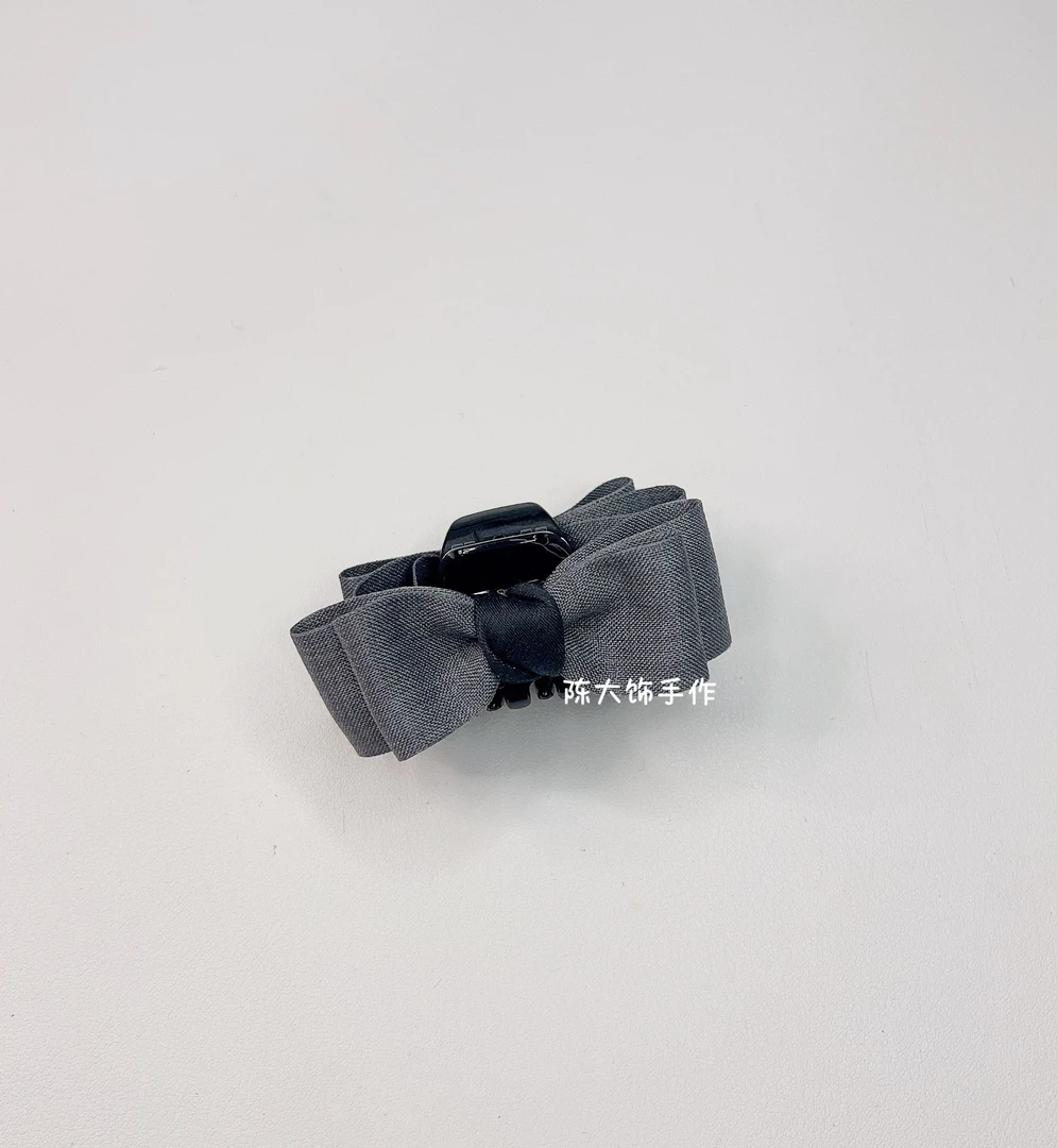 原创纯手作鲨鱼夹抓夹韩版发饰网红时尚头饰发卡百搭黑色发夹气质