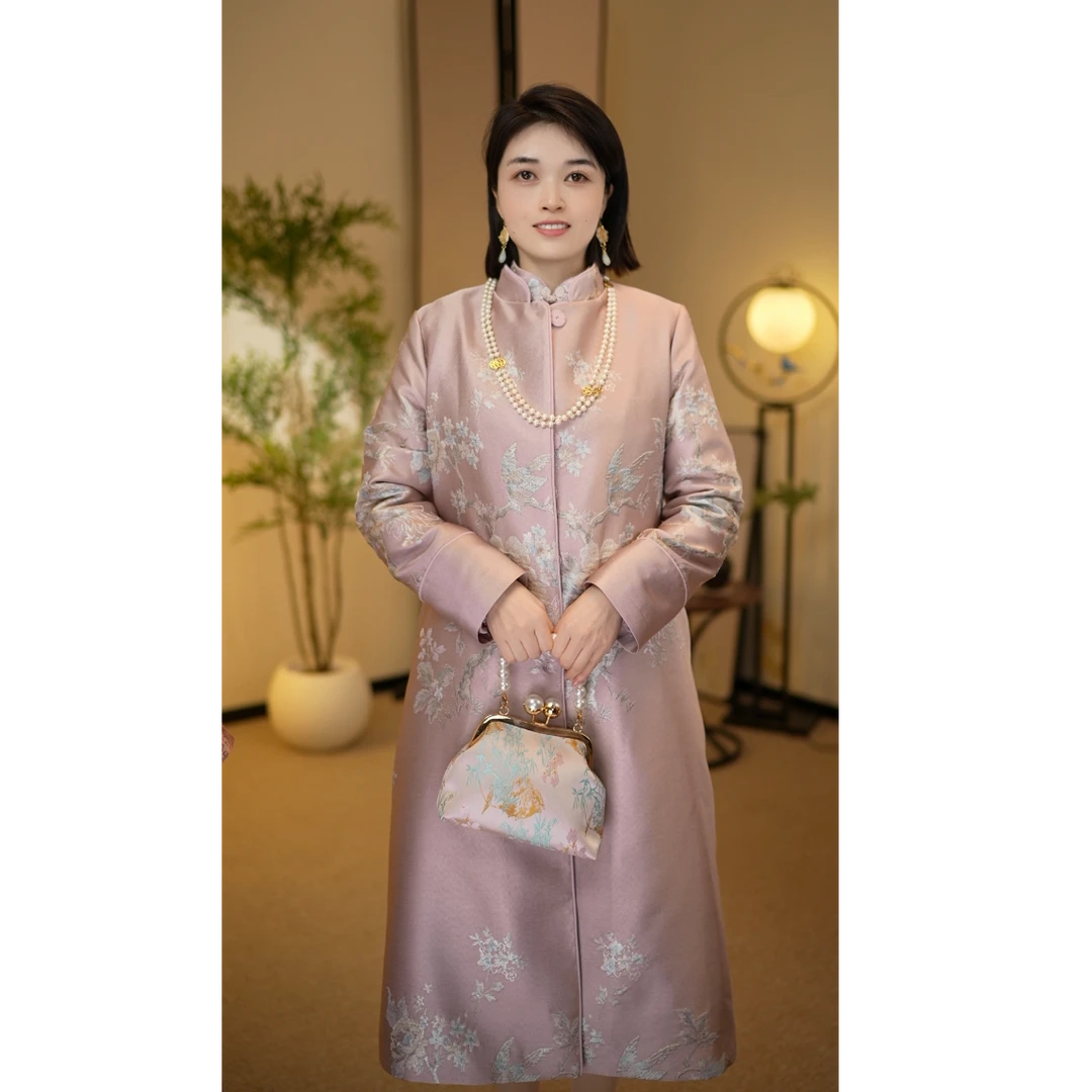 【香雪海风衣不定位花】国风新中式遮肉显瘦改良版风衣HS24870