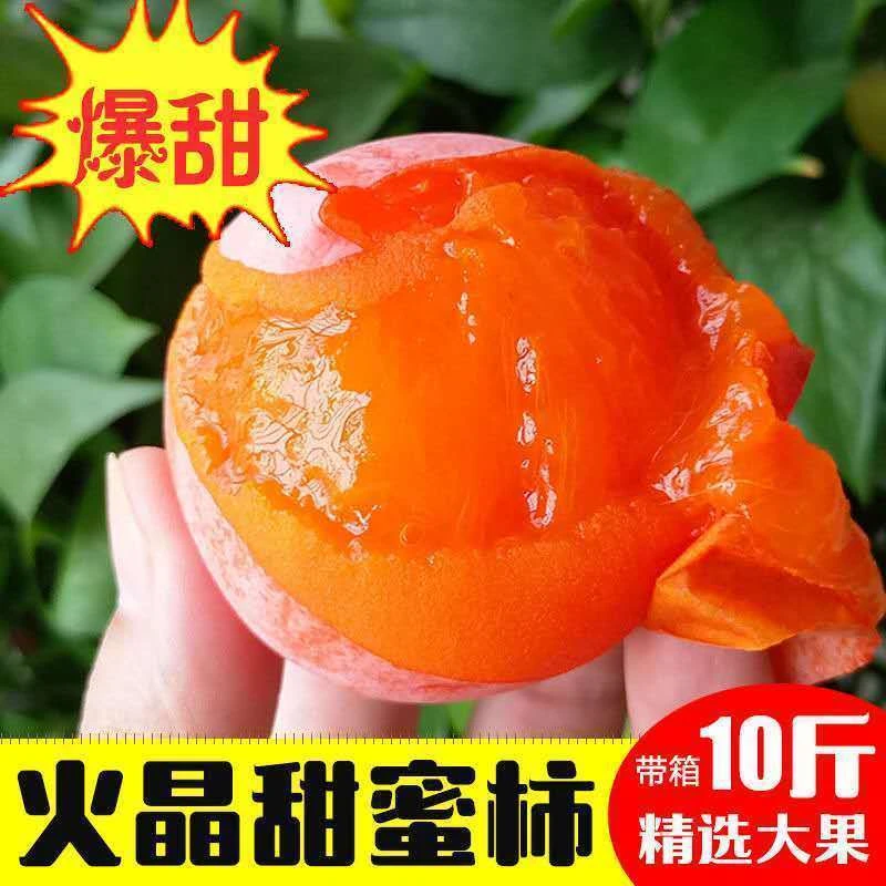 陕西临潼火晶柿子现摘新鲜应季水果红柿子软甜柿子小柿子