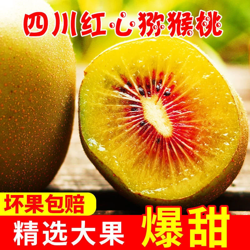 【猕猴桃爆甜】正宗四川红心猕猴桃奇异果新鲜孕妇水果包邮批发