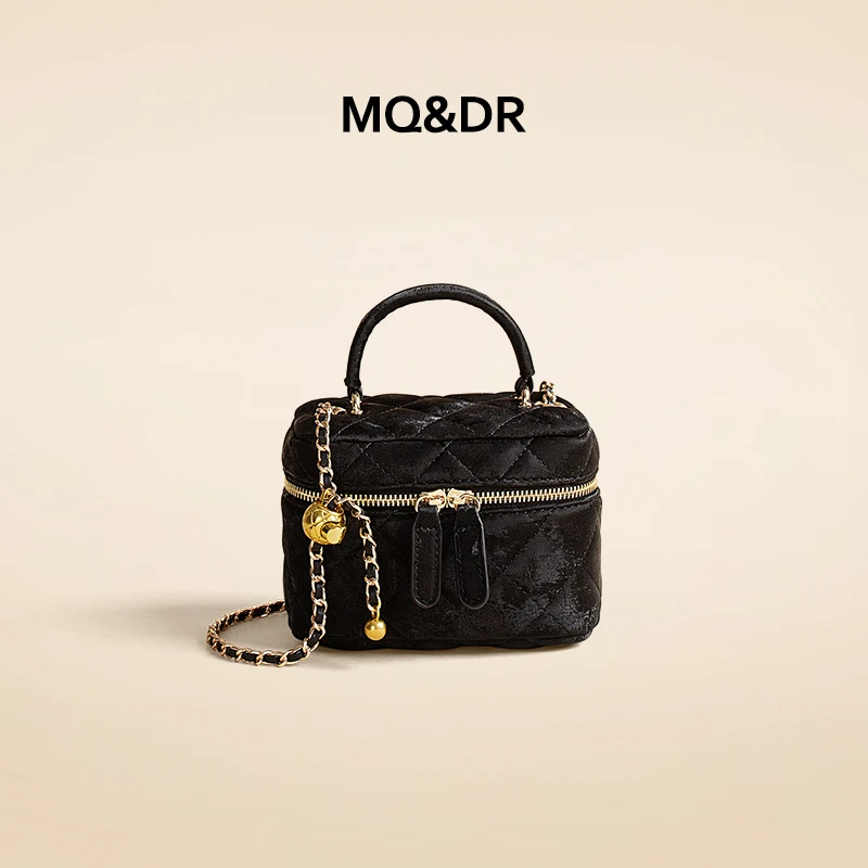 MQ&DR【春蕾茶庄】包包女2024新款菱格链条盒子包小方包通勤斜挎包
