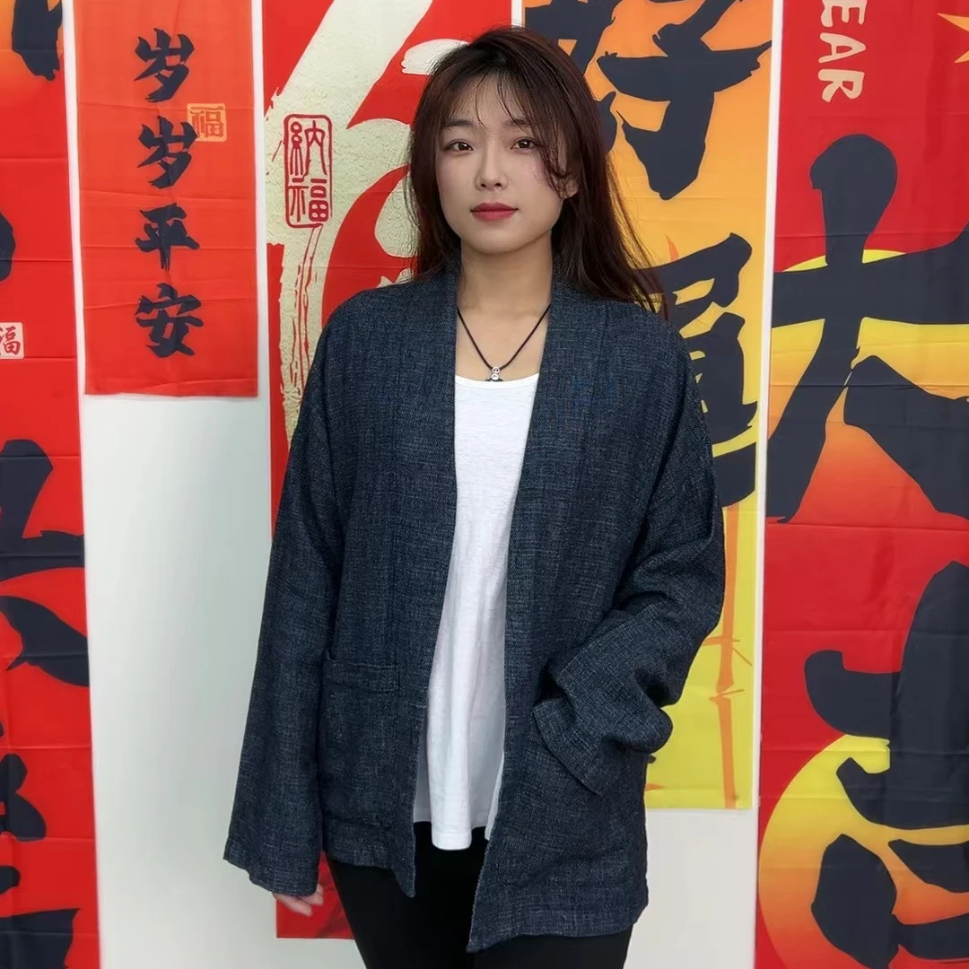 汉麻开衫  时尚外穿开衫  百搭气质无扣开衫