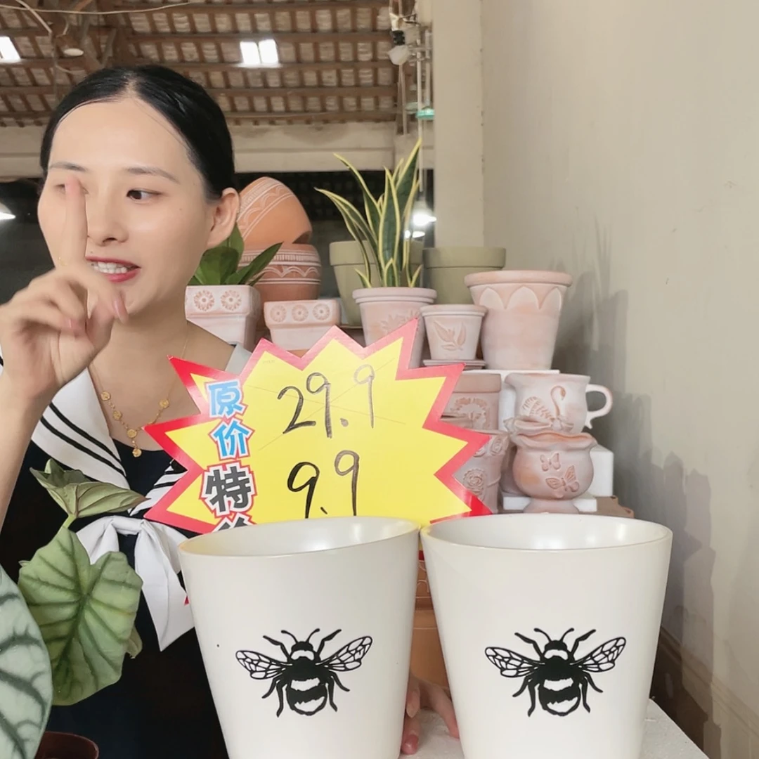 【闪购商品】红陶20CM以下白陶蜜蜂15-15（两个装）