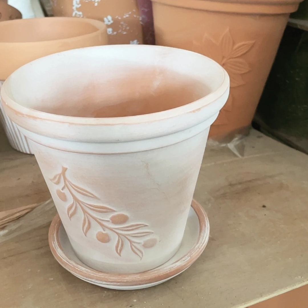 【闪购商品】红陶20CM以下复古橄榄16-14带托