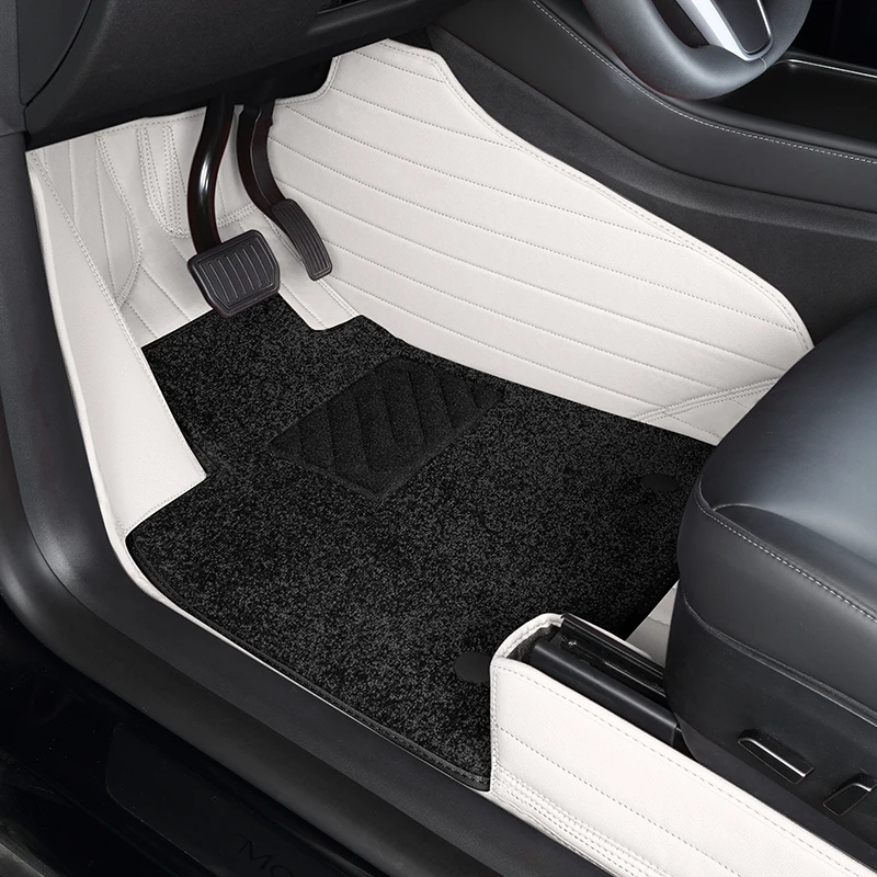 特斯拉modelY专用全包围脚垫 modelY实车拍摄