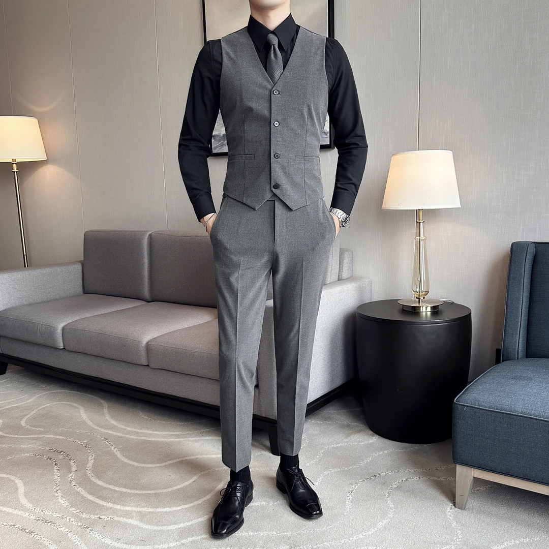 英伦修身马甲单排扣男士绅士帅气休闲英伦结婚商务新郎伴郎马甲