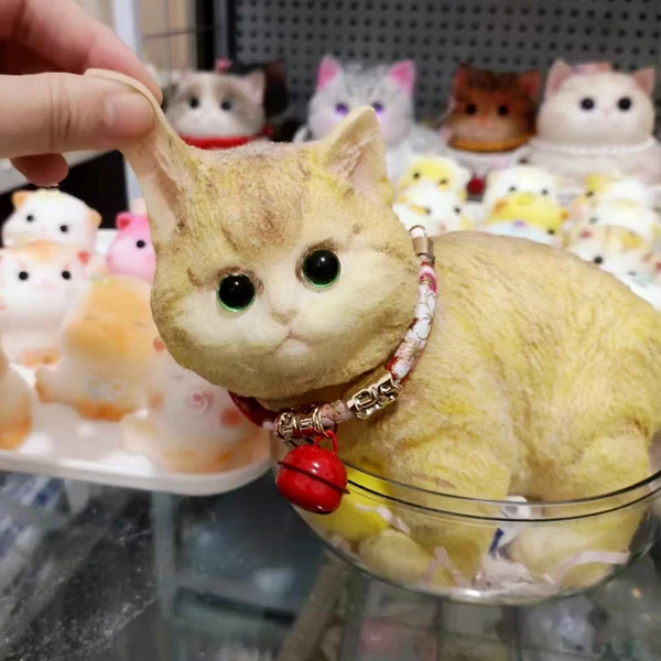可爱捏捏乐毛绒解压玩具手工手绘DIY减压2斤萌宠大猫好RUA猫订制