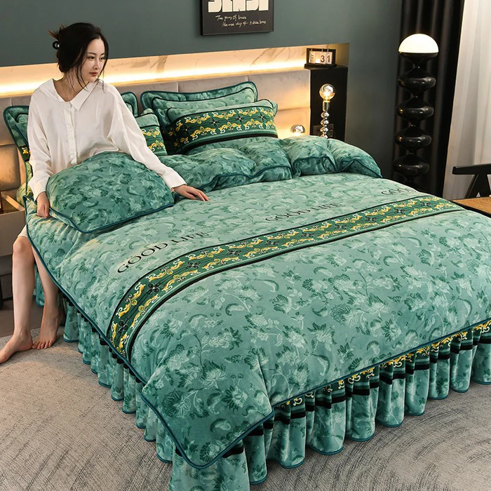 冬季加厚牛奶绒双面绒单被套可水洗机洗