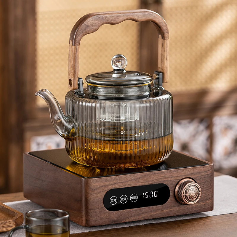 耐高温提梁玻璃茶壶蒸煮一体泡茶器全自动保温烧水电陶炉功夫茶炉