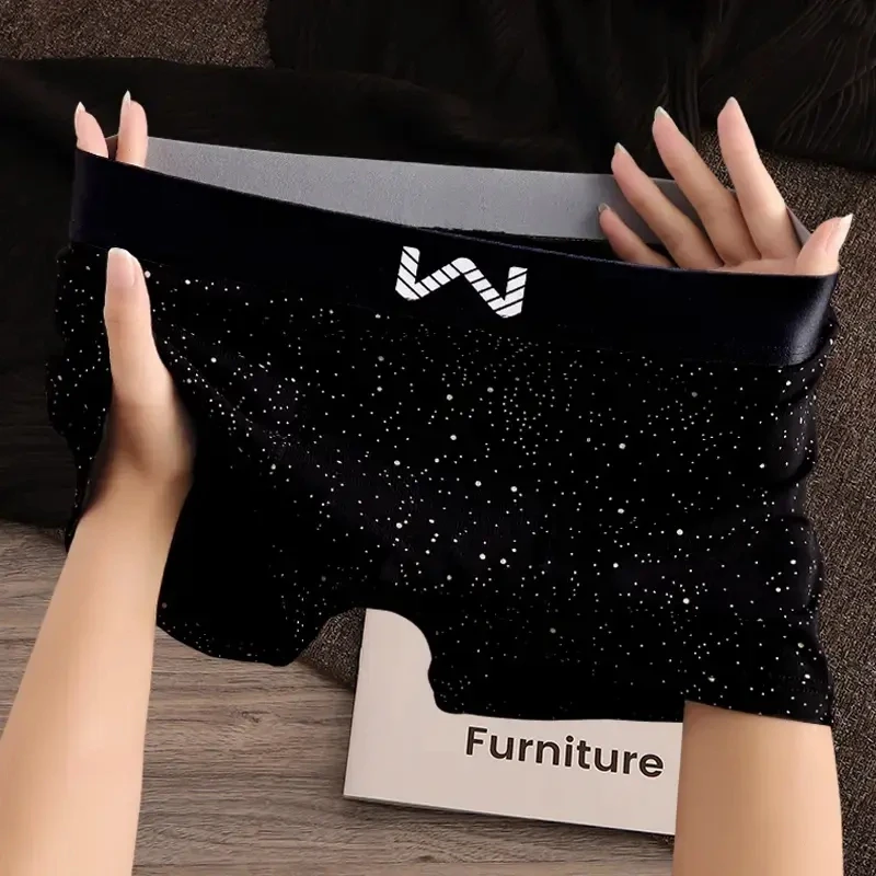 男士短裤新款纯棉抗菌底档透气男生平角裤个性星空潮流青年四角裤