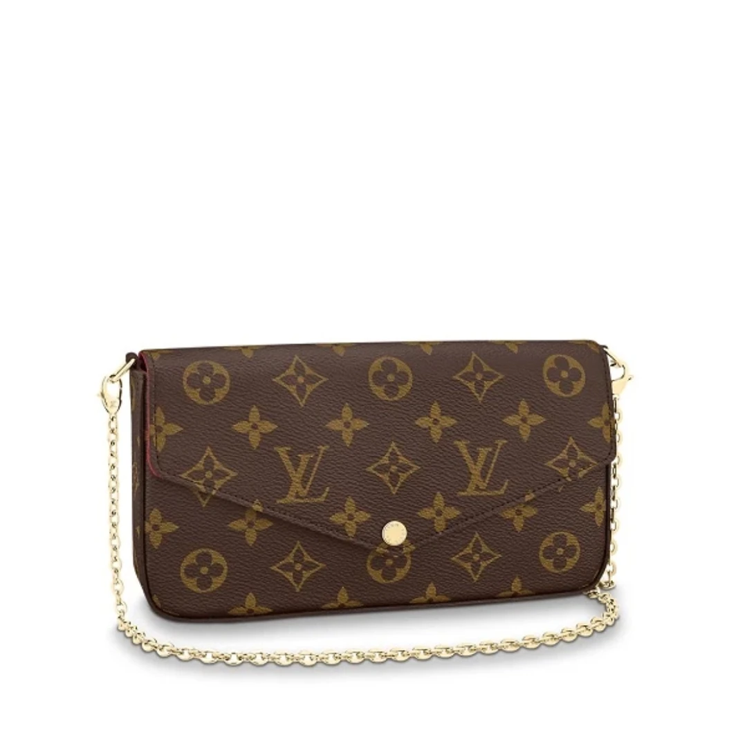 95新 LouisVuitton/路易威登 LV 老花金豆豆三合一链条包F40468