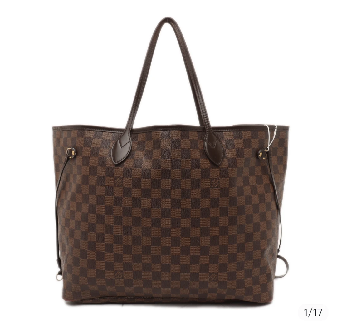 95新 LouisVuitton/路易威登 LV 棋盘格neverfull红内里大号20739