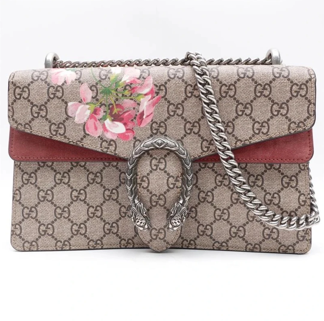 95新 GUCCI/古驰 GUCCI/古驰 酒神花卉中号单肩包 24537