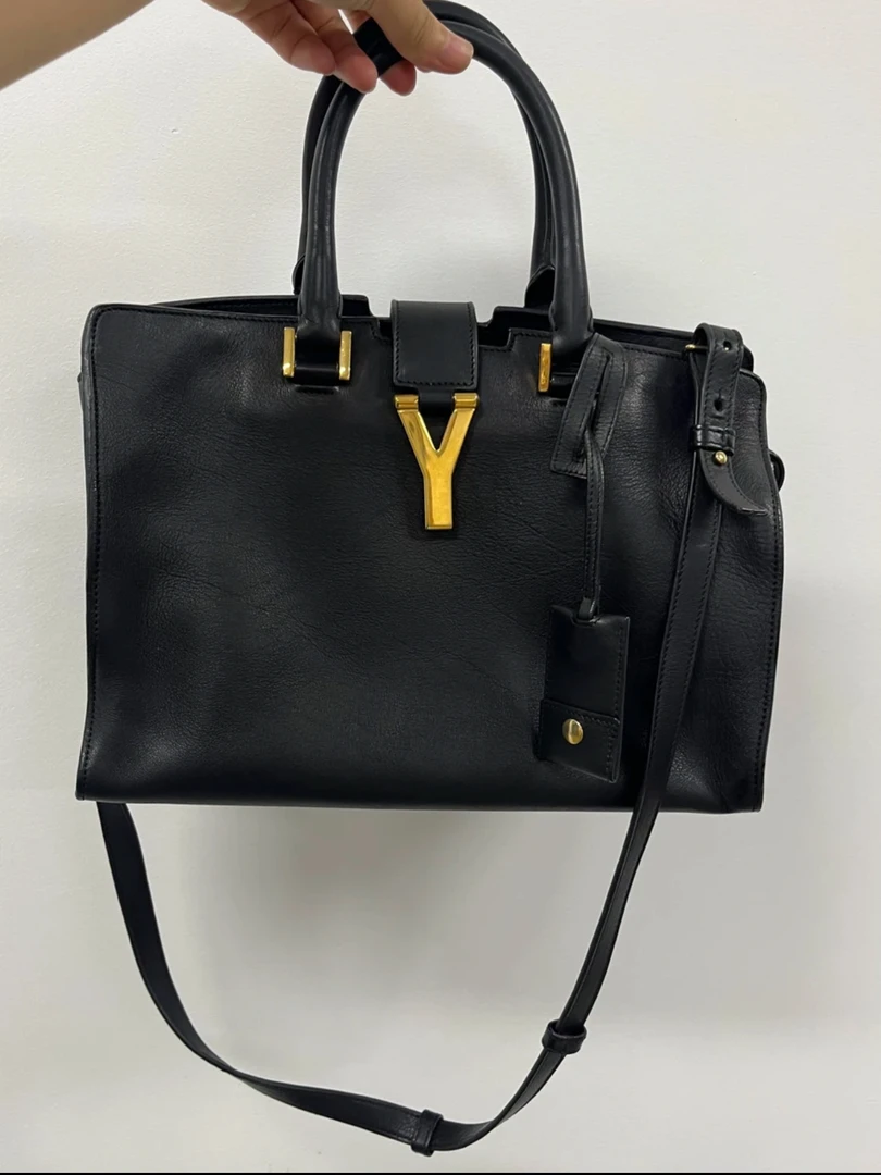 95新 YSL/圣罗兰 YSL/圣罗兰 黑色手提斜挎包 12180