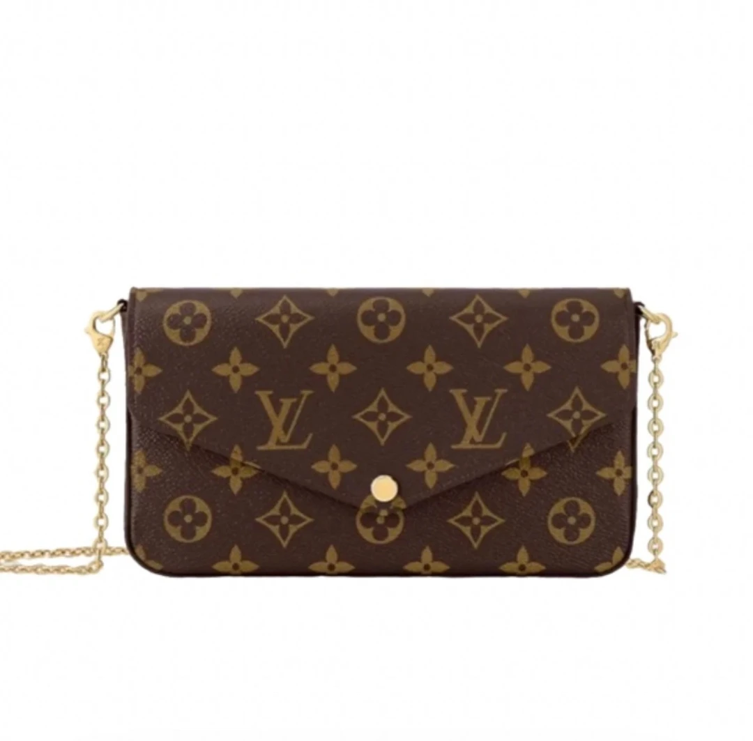 95新 LouisVuitton/路易威登 LV 老花信封单肩包 42648