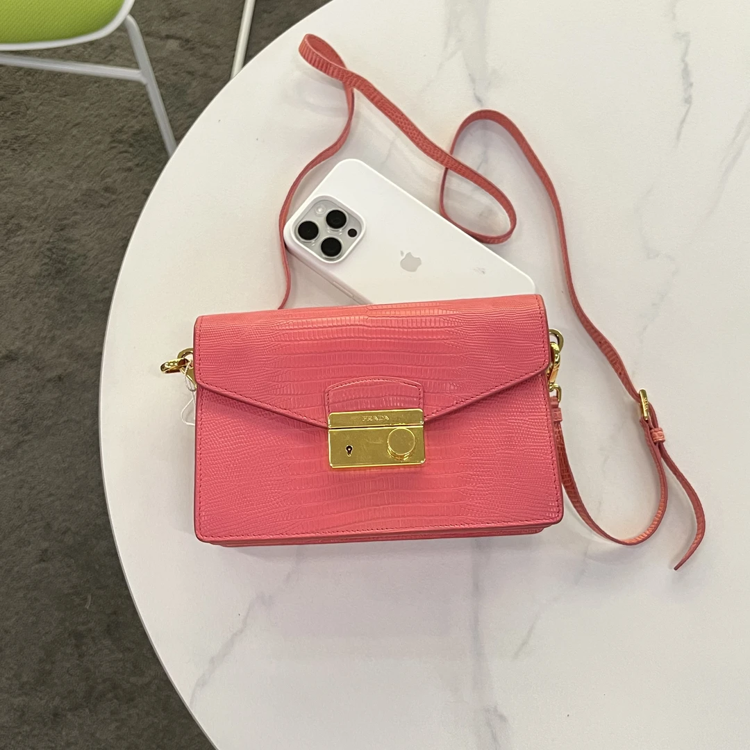 95新 Prada/普拉达 PRADA/普拉达包 粉色单肩包 25464