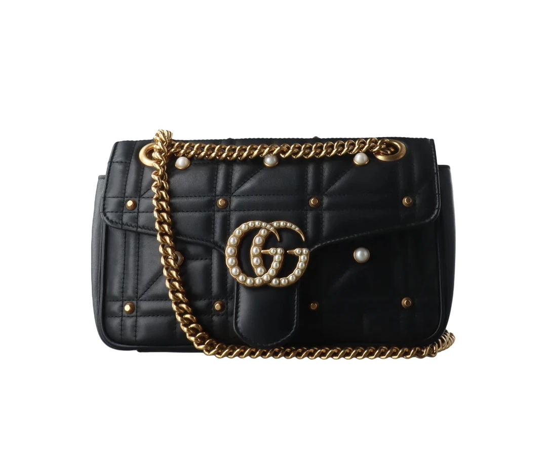 95新 GUCCI/古驰 Gucci古驰马蒙22珍珠款单肩包 X58661