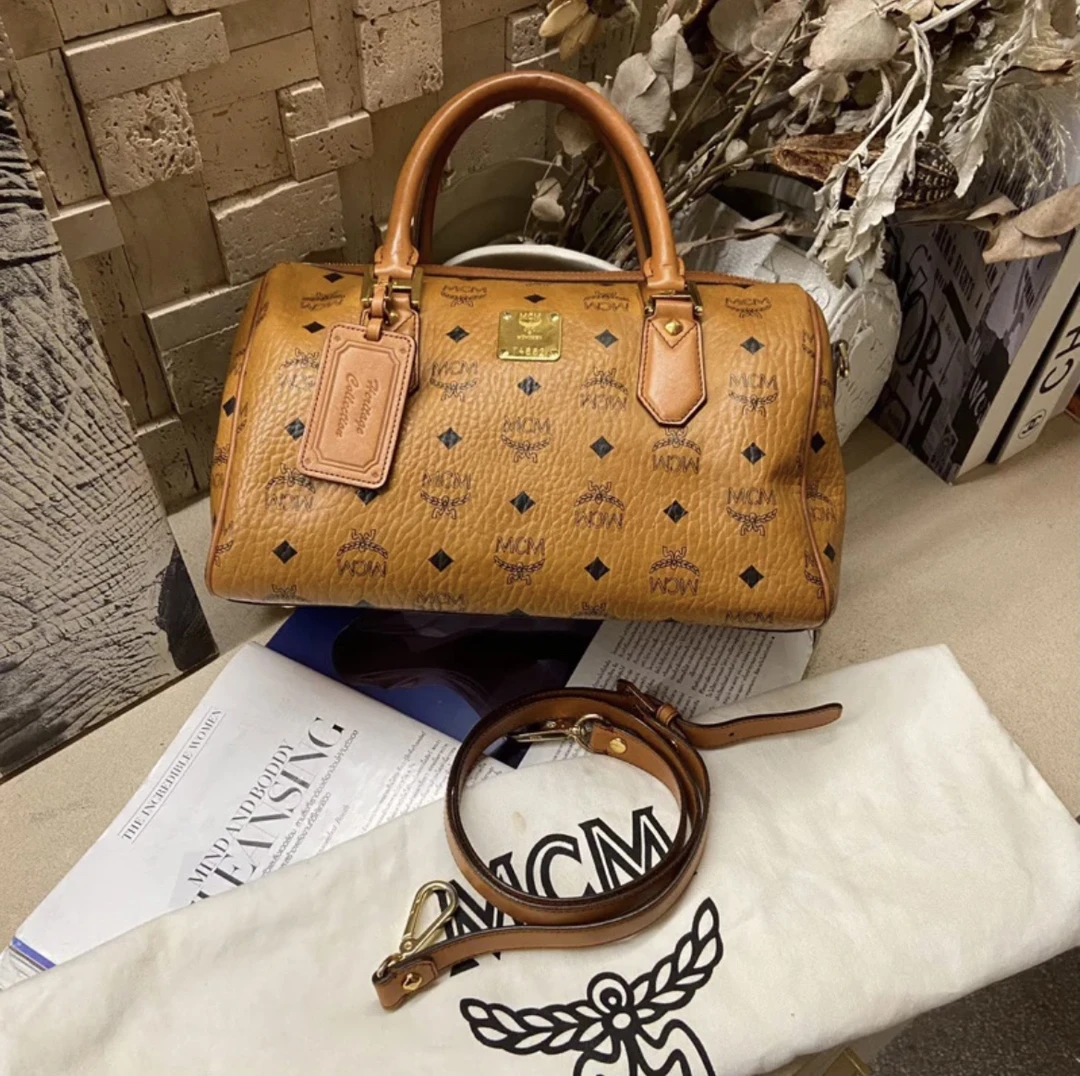 95新 MCM MCM 经典老花波士顿 06298