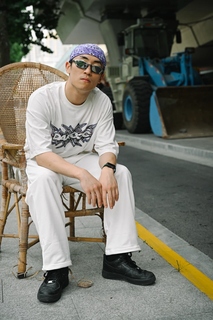 DaRocc白色运动裤男女可穿宽松可速脚休闲