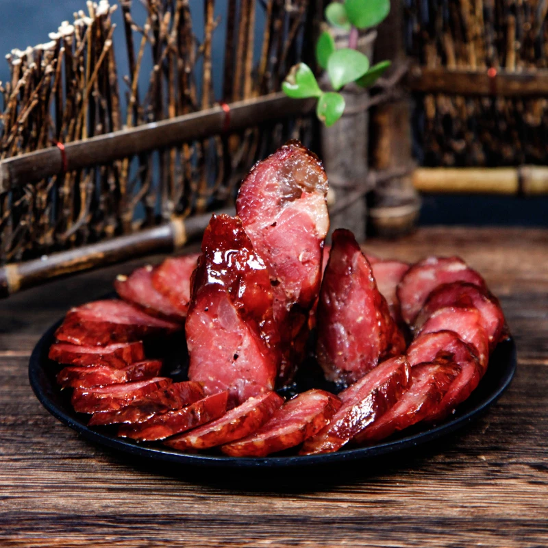 贵州遵义特产烟熏腊肠农村腊味香肠农家口味优级猪肉香肠500g/袋