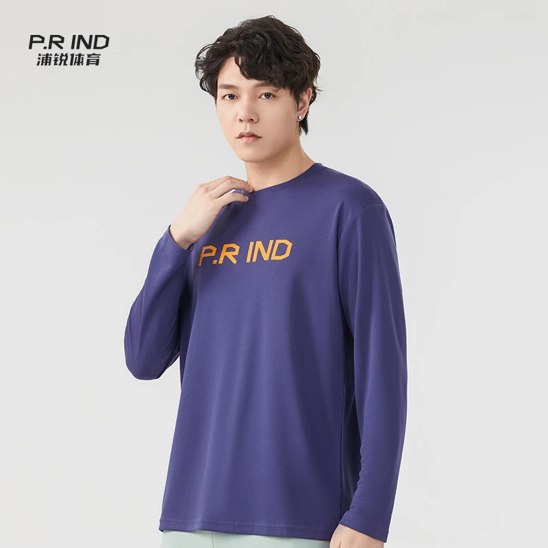 浦锐炫彩长袖羽毛球服运动透气体育运动舒适高能圆领休闲休闲速干