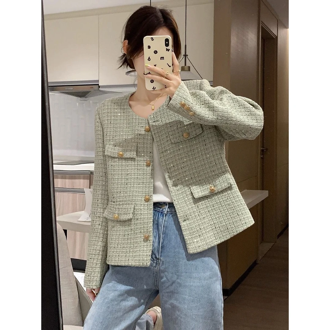 3849名媛小香风短外套女春秋季2024新款小个子高级感外套气质长袖