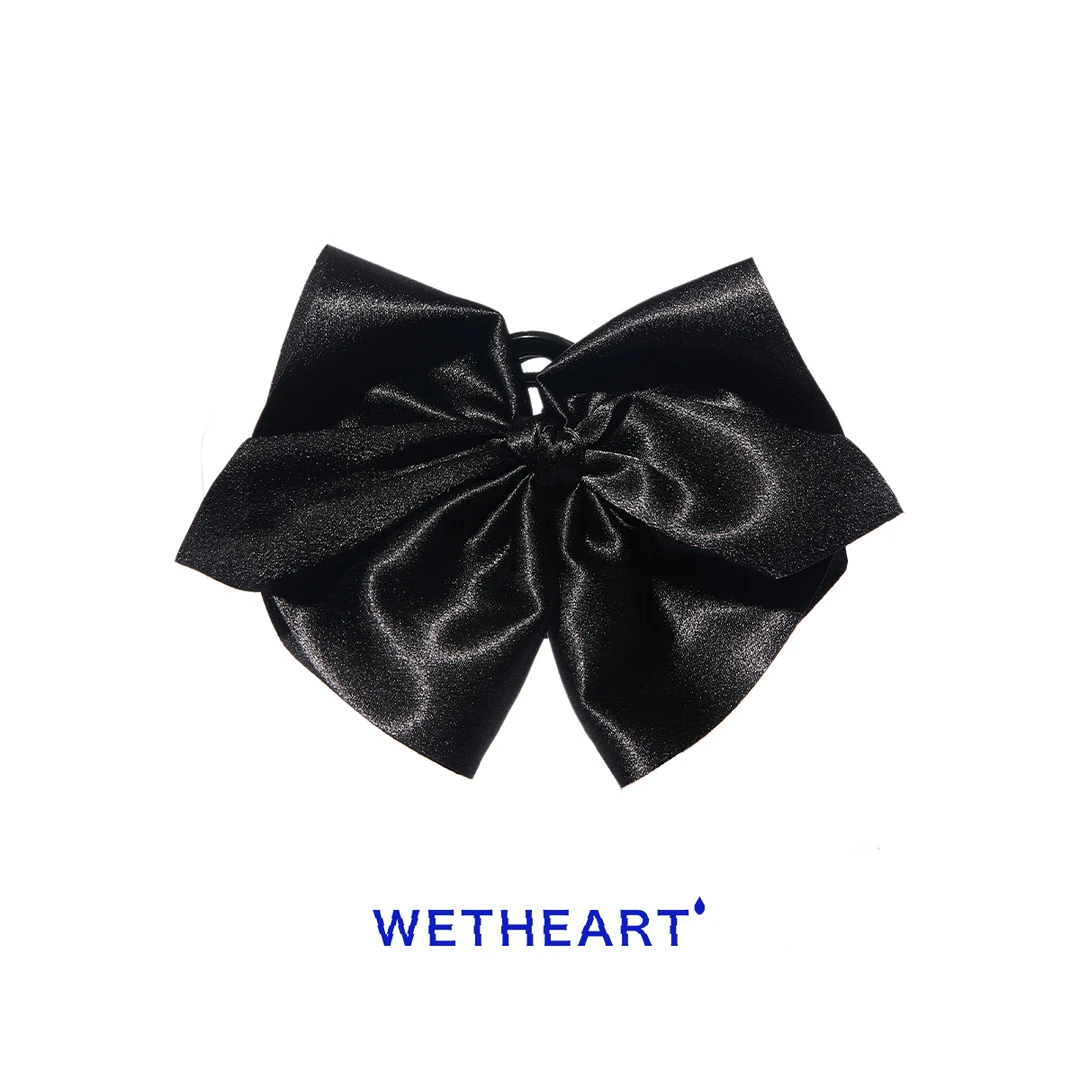 WET HEART小众设计韩版轻奢优雅百搭多层蝴蝶结手工鲨鱼抓夹发夹
