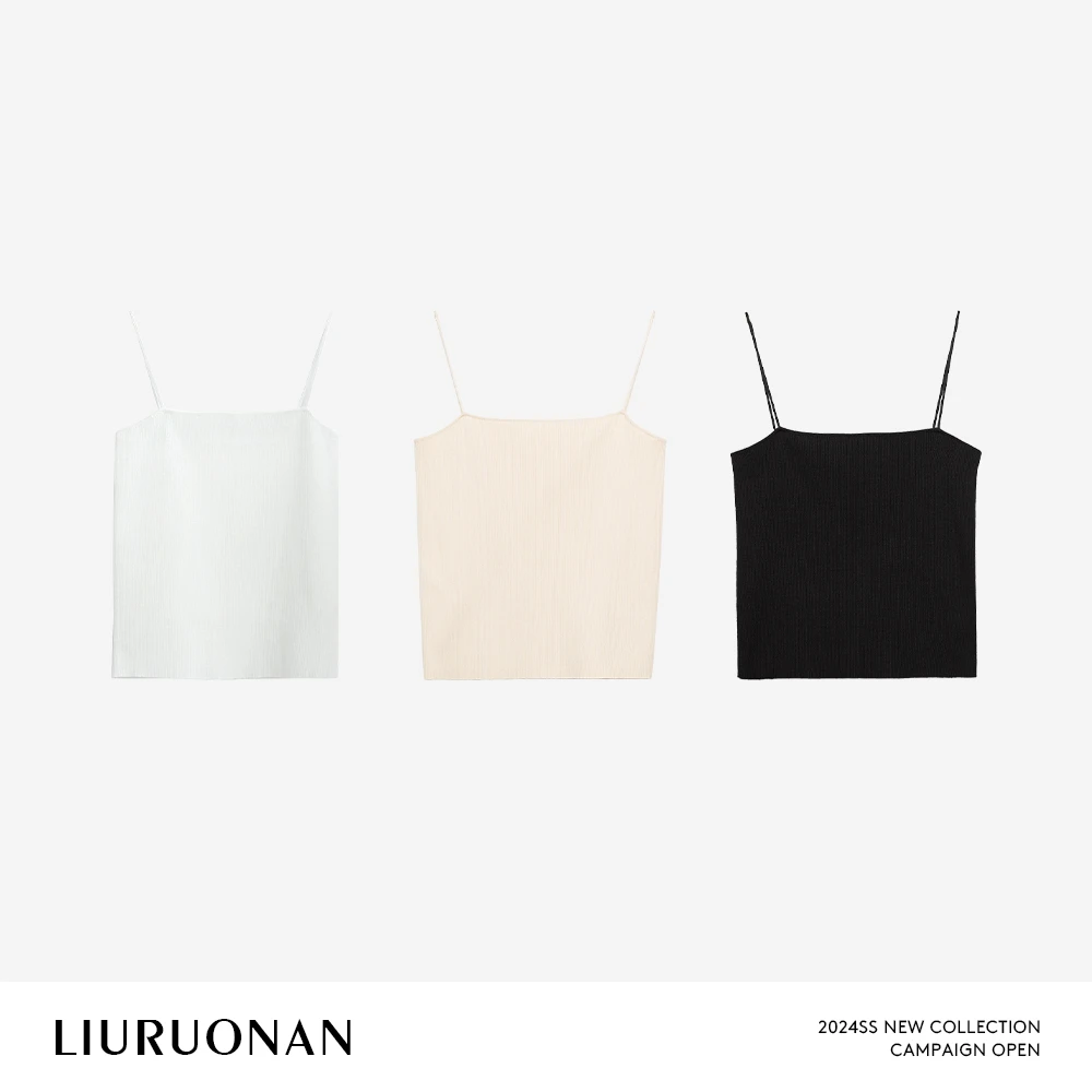 LIURUONAN  22SS【夏日版本】三色打底针织吊带小背心内搭打底上衣