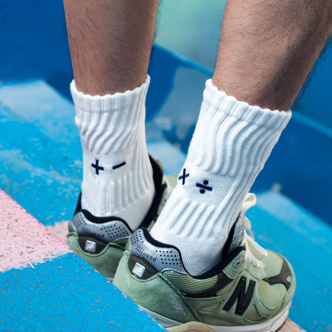 wassail原创加减法复古毛圈堆堆袜cityboy中筒袜纯棉袜精梳棉潮袜