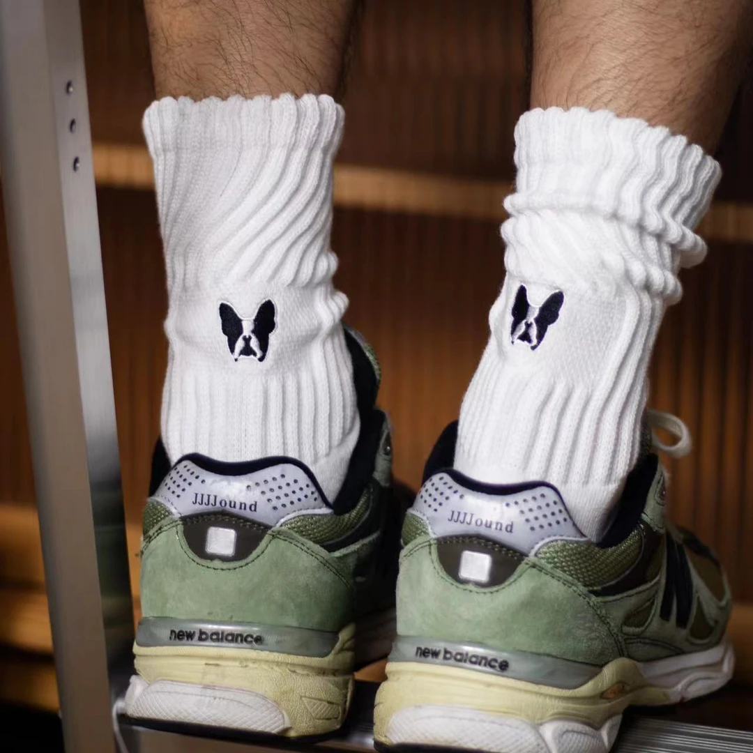 wassail原创法斗复古毛圈堆堆袜cityboy袜精梳棉潮袜休闲袜毛巾底