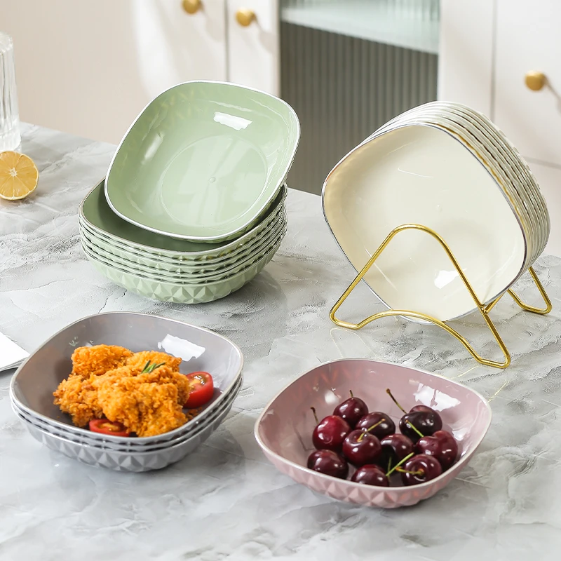 轻奢高档吐骨碟家用餐桌垃圾骨头盘子装水果零食干果高档小吃碟