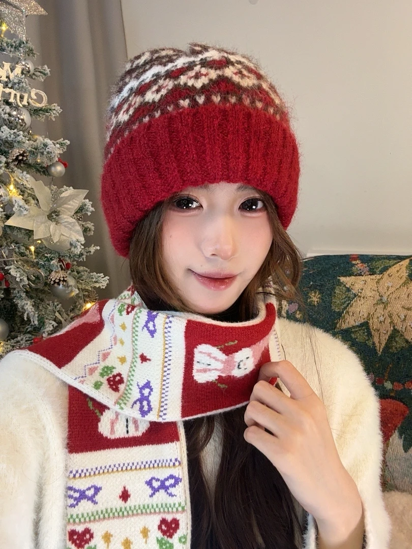 冬天的季节|针织毛线帽冬大头围显脸小可戴氛围感保暖百搭护耳