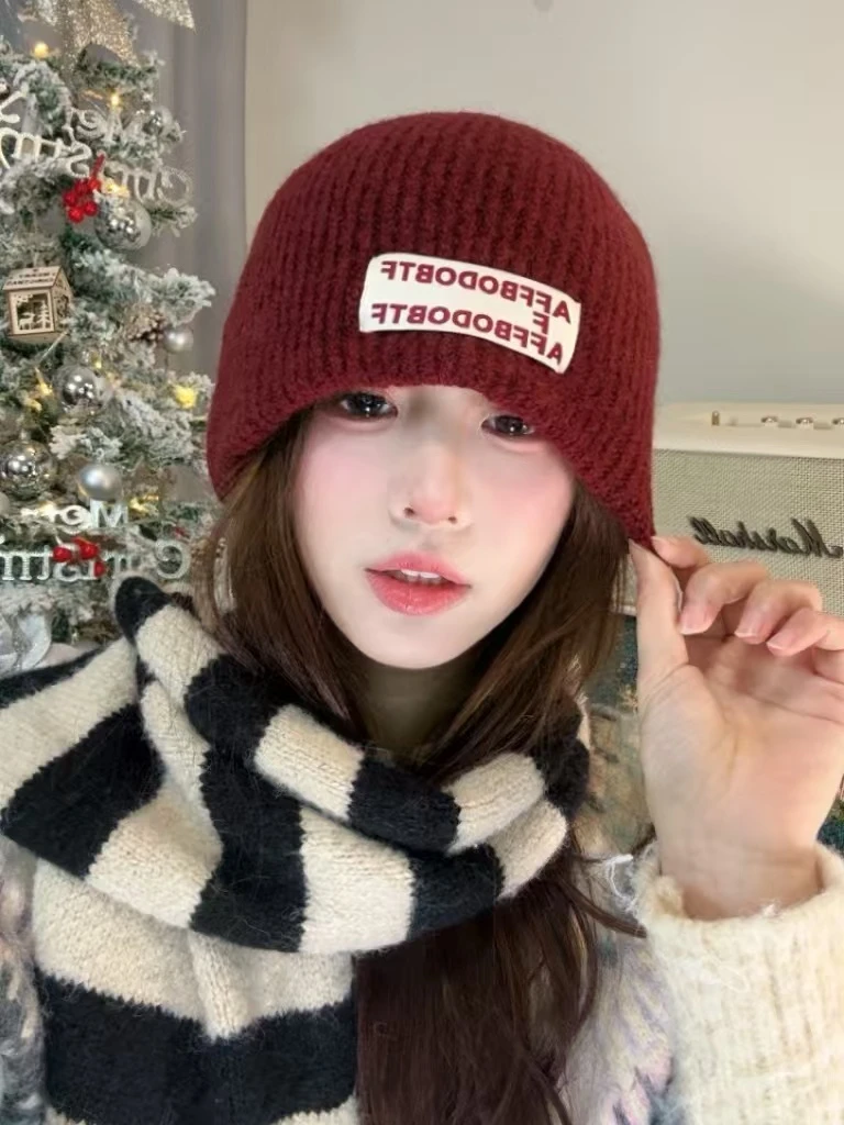 冬日特调|韩版宽松显瘦毛线帽子女秋冬保暖减龄氛围感包头针织帽