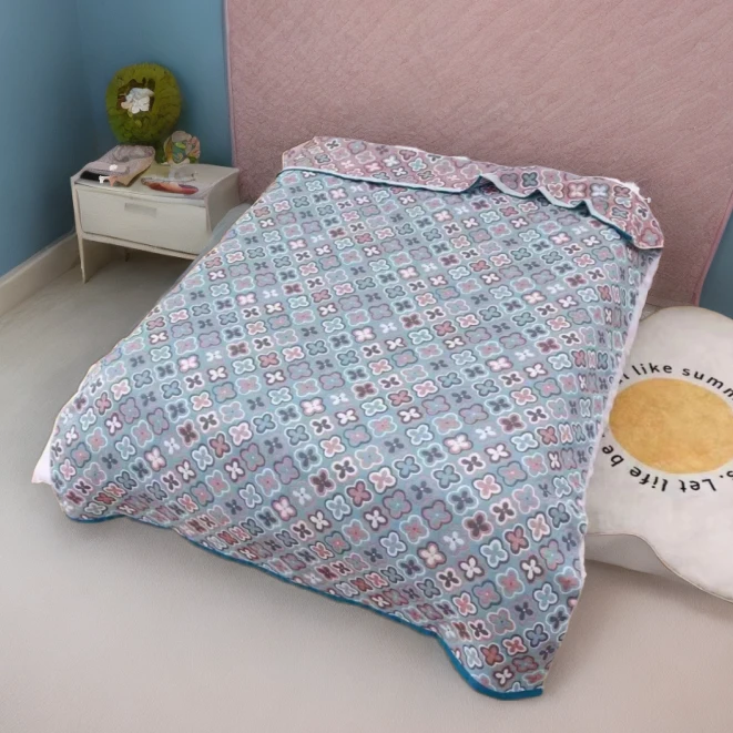 【四叶草】1.5米毛巾被多功能盖毯夏被春秋被单子学生宿舍家用款