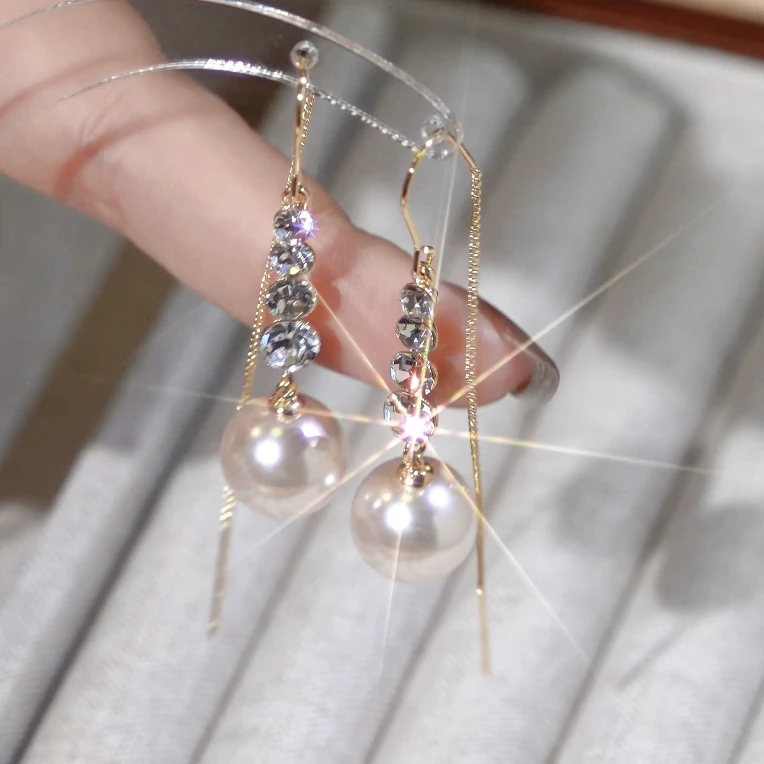 铜合金合成锆石耳饰 生生世世时尚百搭防丢耳线