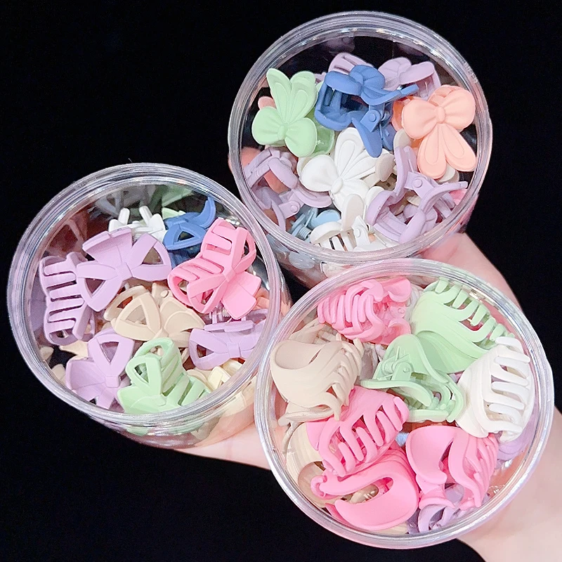 儿童大号卡通抓夹莫兰迪色发夹女童碎发整理磨砂小夹子侧边刘海夹