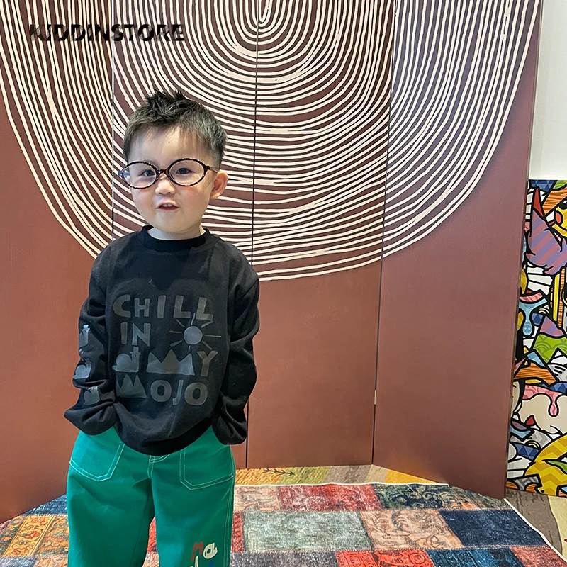 HARROLD原创童装初秋印花罩衫长袖T