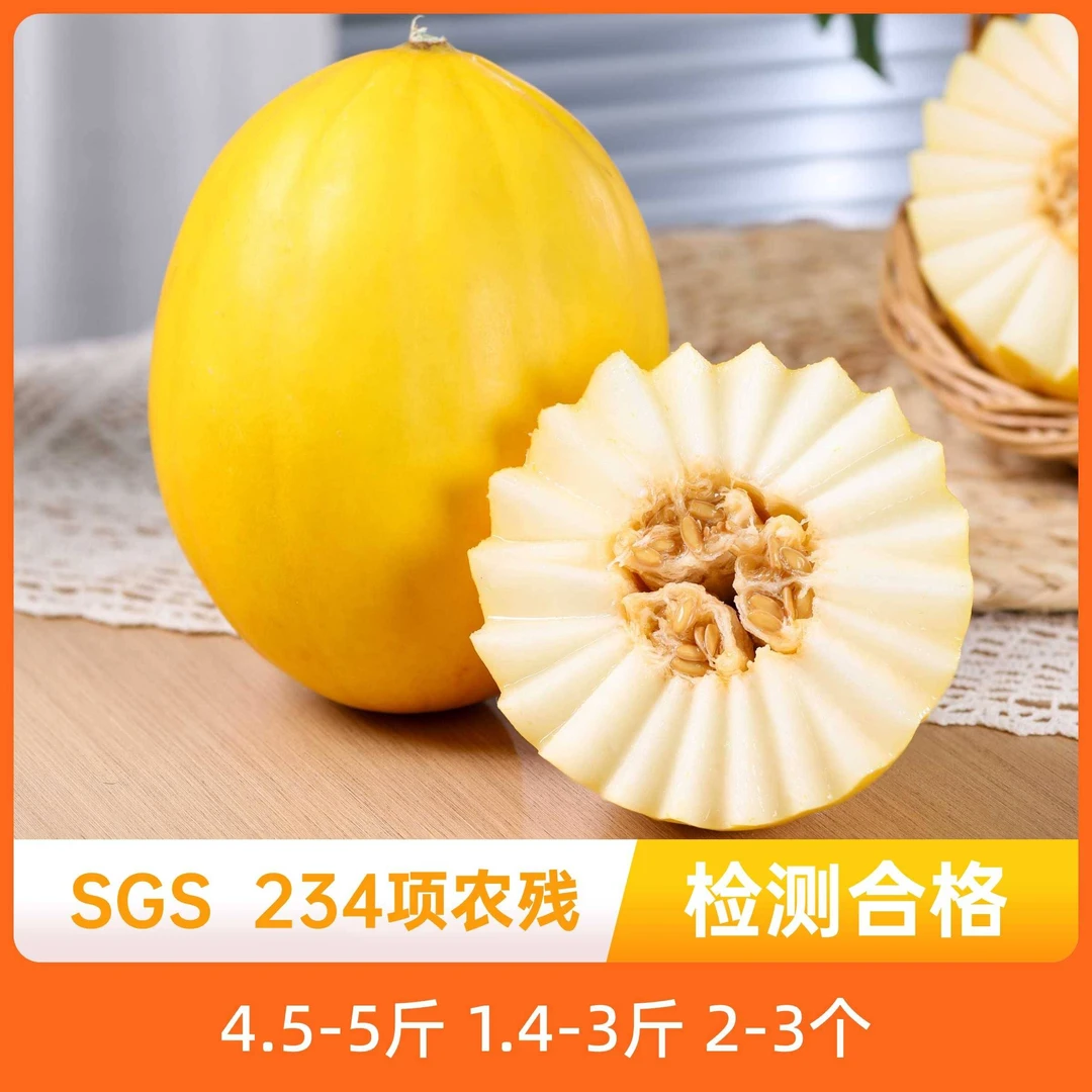 金香玉蜜瓜4.5-5斤装香甜味道包赔产品种植果园自然口感