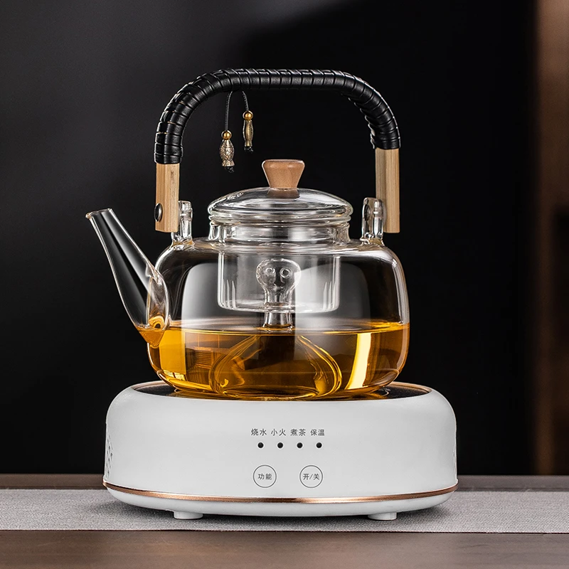 炉元素电陶炉煮茶器1000W大功率三色选择蒸茶煮茶神器蒸煮家用