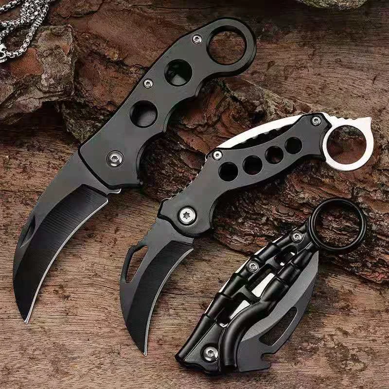 不锈钢折叠小刀战狼鹰爪刀户外便携迷你多功能钥匙扣刀具小折弯刀