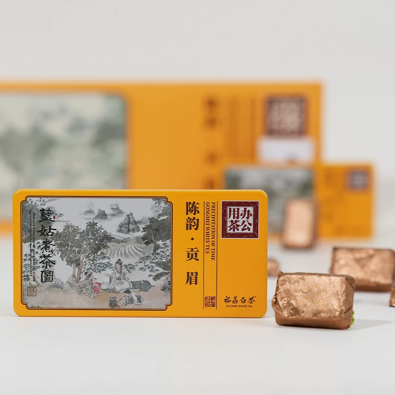 【核心产区】六妙白茶办公用茶陈韵·贡眉 2019年二级小方块30g