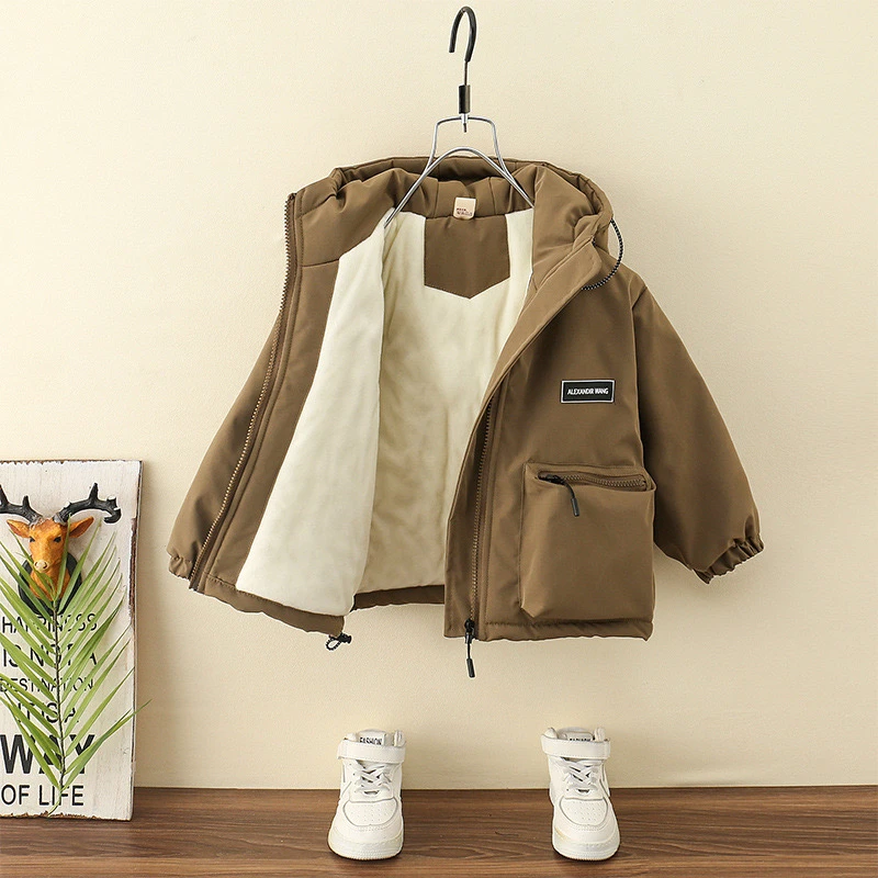 男童秋冬季棉衣2023新款洋气儿童冬季加厚外套帅气宝宝保暖外衣