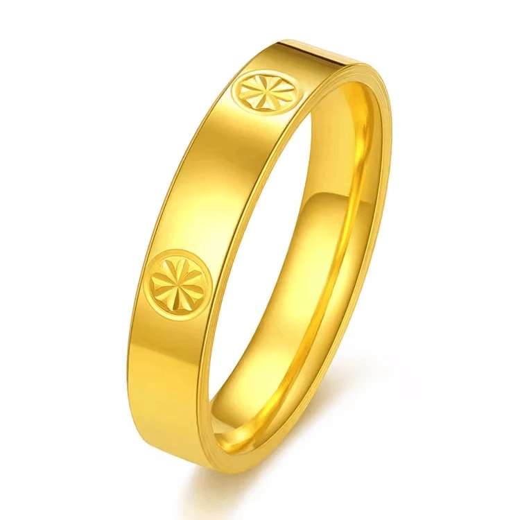 合金戒指  【高定款】米字光面指环戒指简约情侣百搭气质饰品